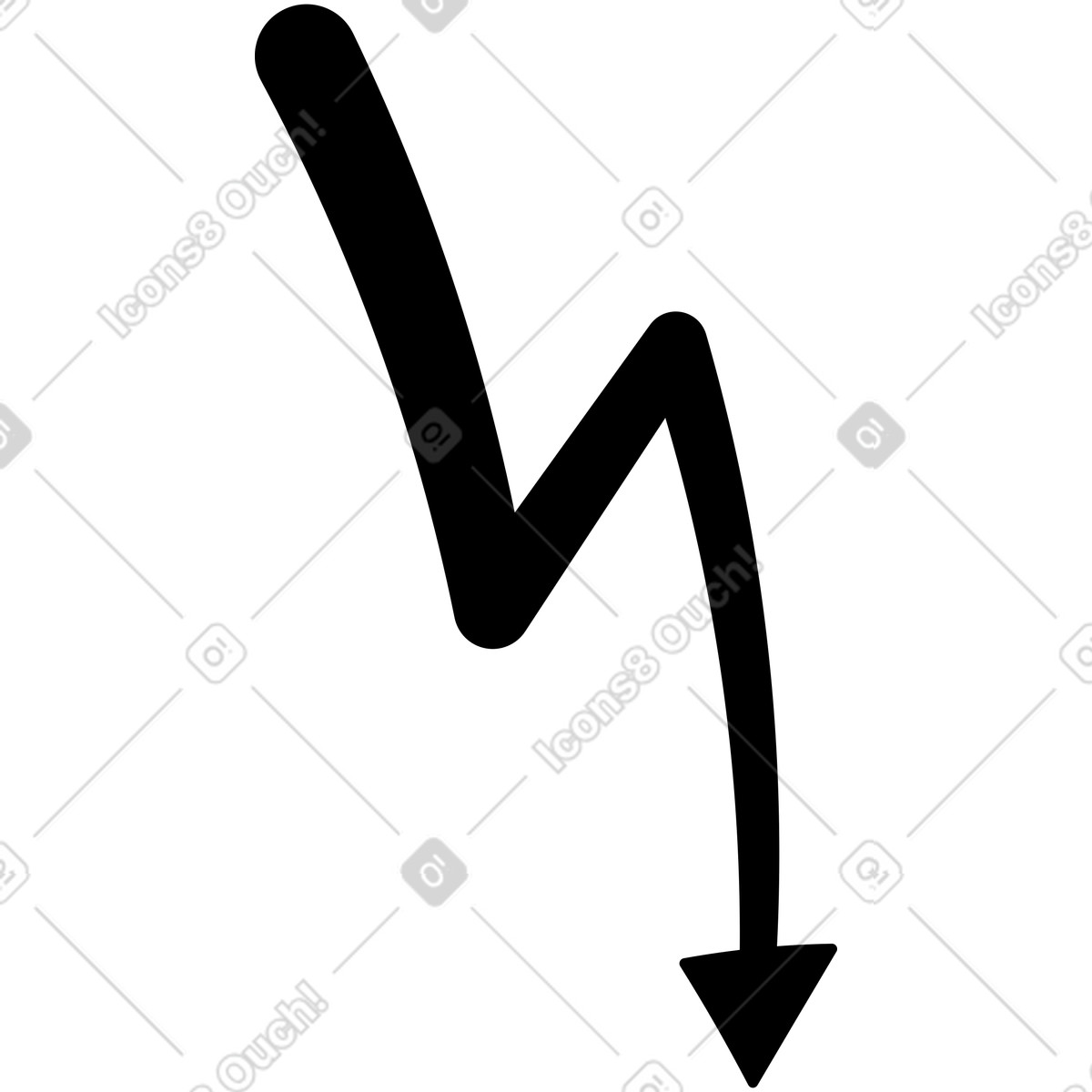 Illustration La flèche dans le style Looney à télécharger aux formats PNG, SVG