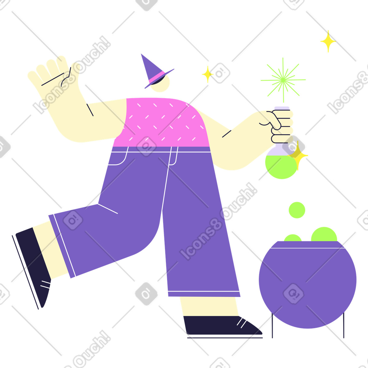 Mellow スタイルの 魔法はここにある のイラストをPNG、SVG形式でダウンロード