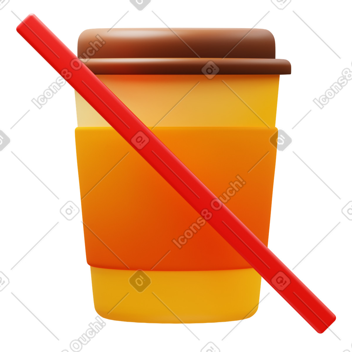 Ilustración No beverages en estilo 3D Fluency a descargar en PNG y SVG