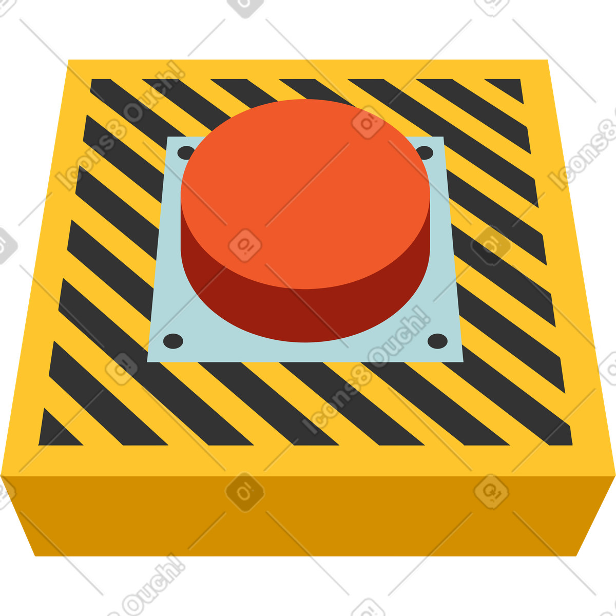 Emergency button illustration in PNG, SVG