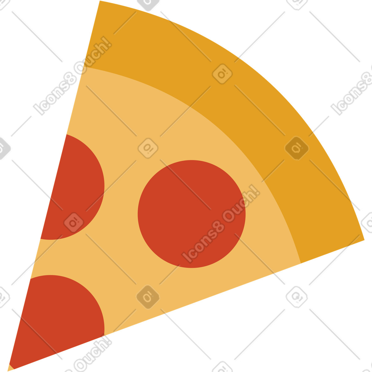 Pizza slice illustration in Arabica style download in PNG, SVG
