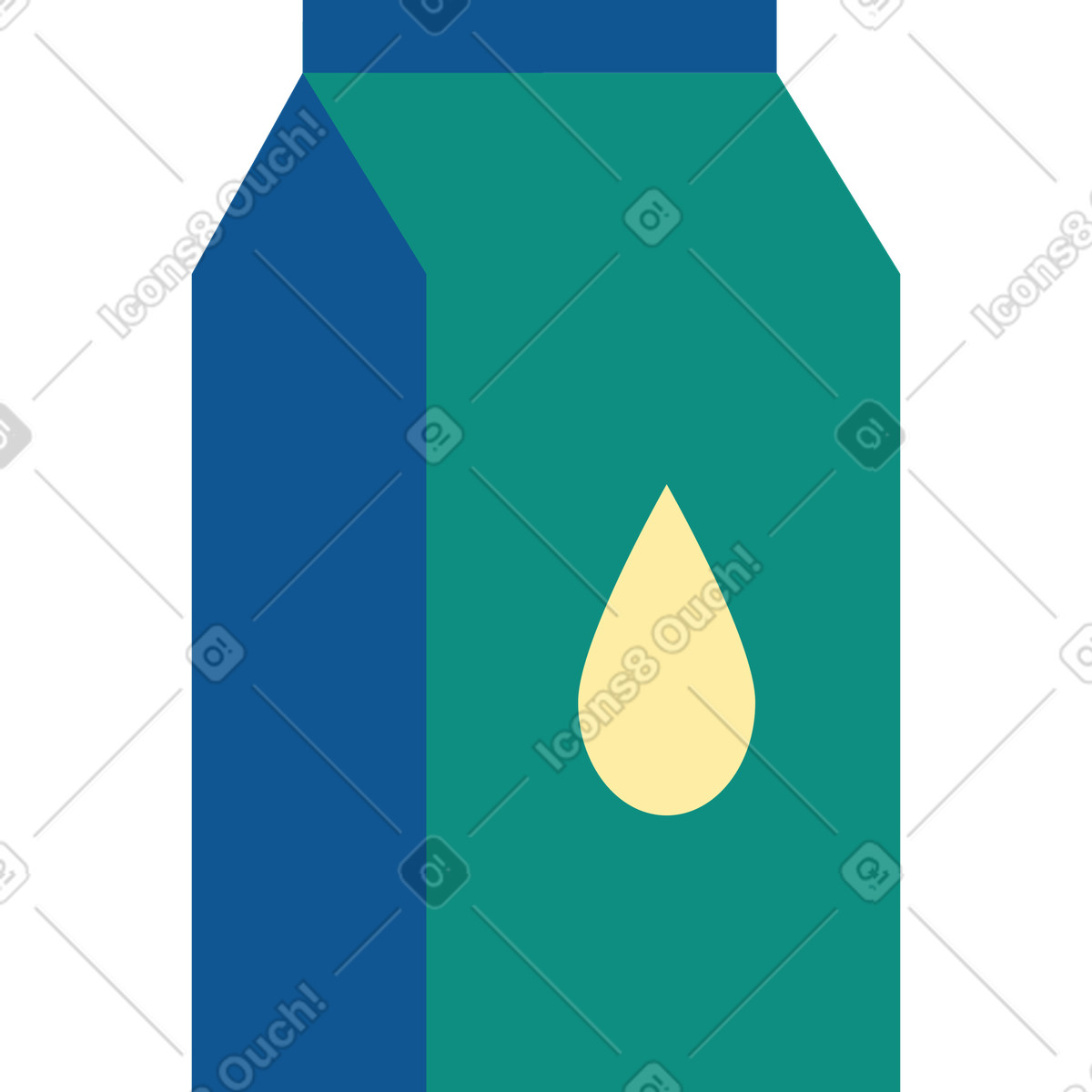 Polar スタイルの 牛乳パック のイラストをPNG、SVG形式でダウンロード
