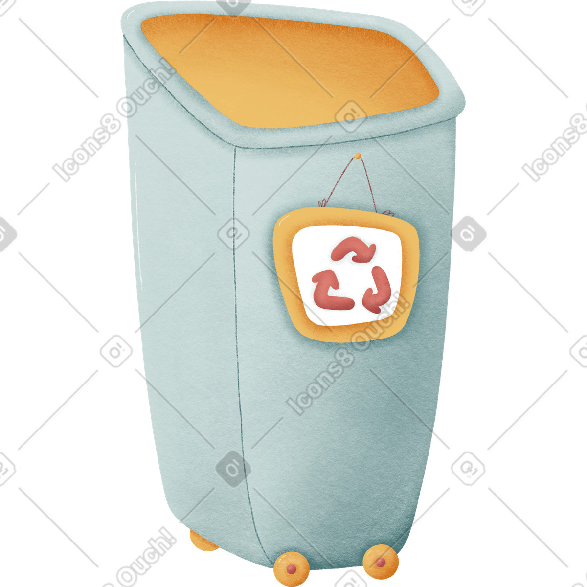 Illustration Recycling container dans le style Woolly à télécharger aux formats PNG, SVG