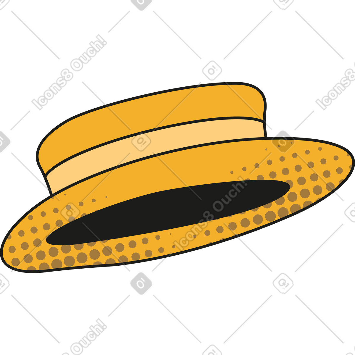 Rubber スタイルの Hat のイラストをPNG、SVG形式でダウンロード