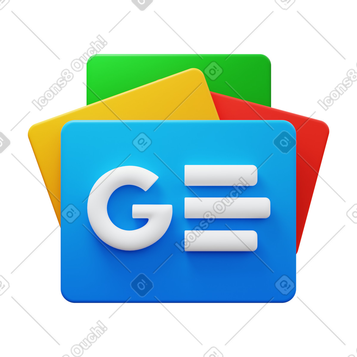Google news illustrazione in stile 3D Fluency scarica in PNG, SVG