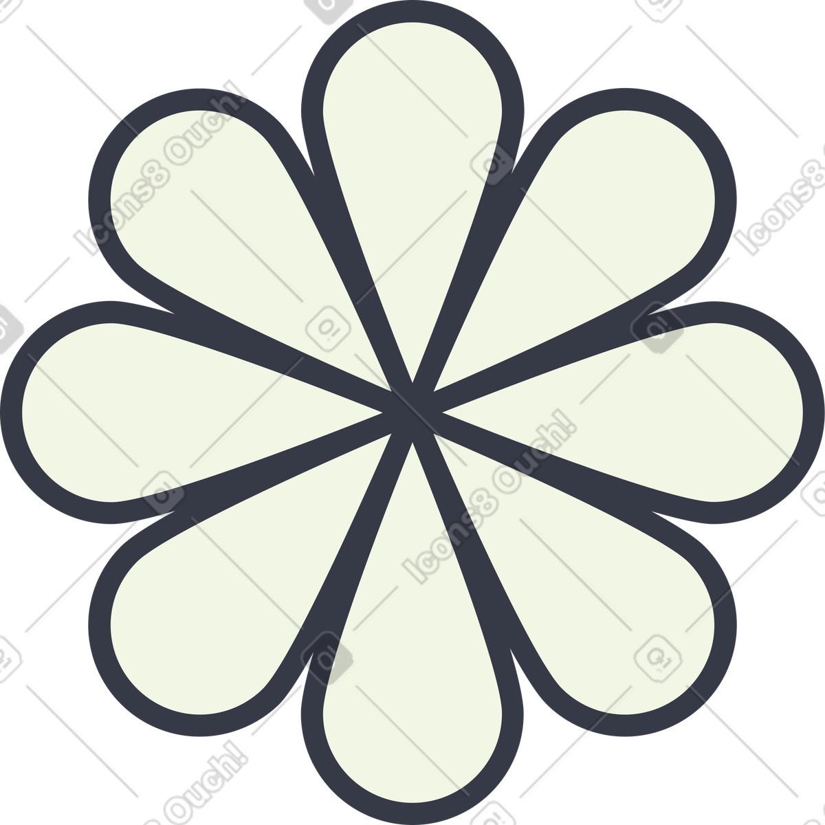 Fiore illustrazione in stile Abstract scarica in PNG, SVG