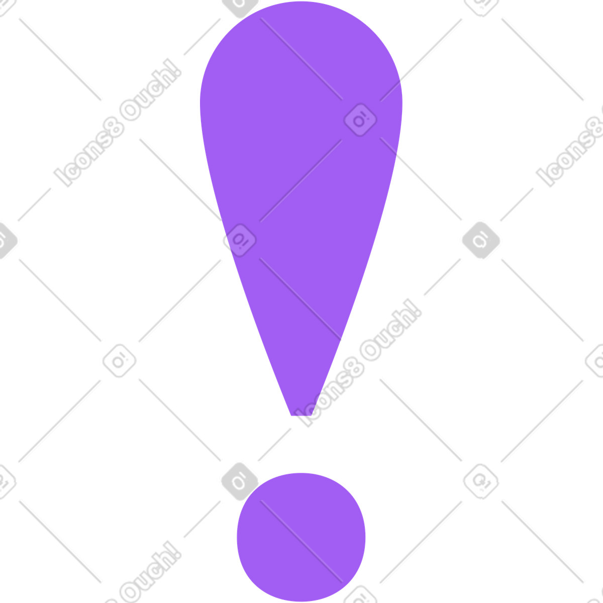 Ausrufezeichen-Illustration im Florid-Stil als Download in PNG, SVG