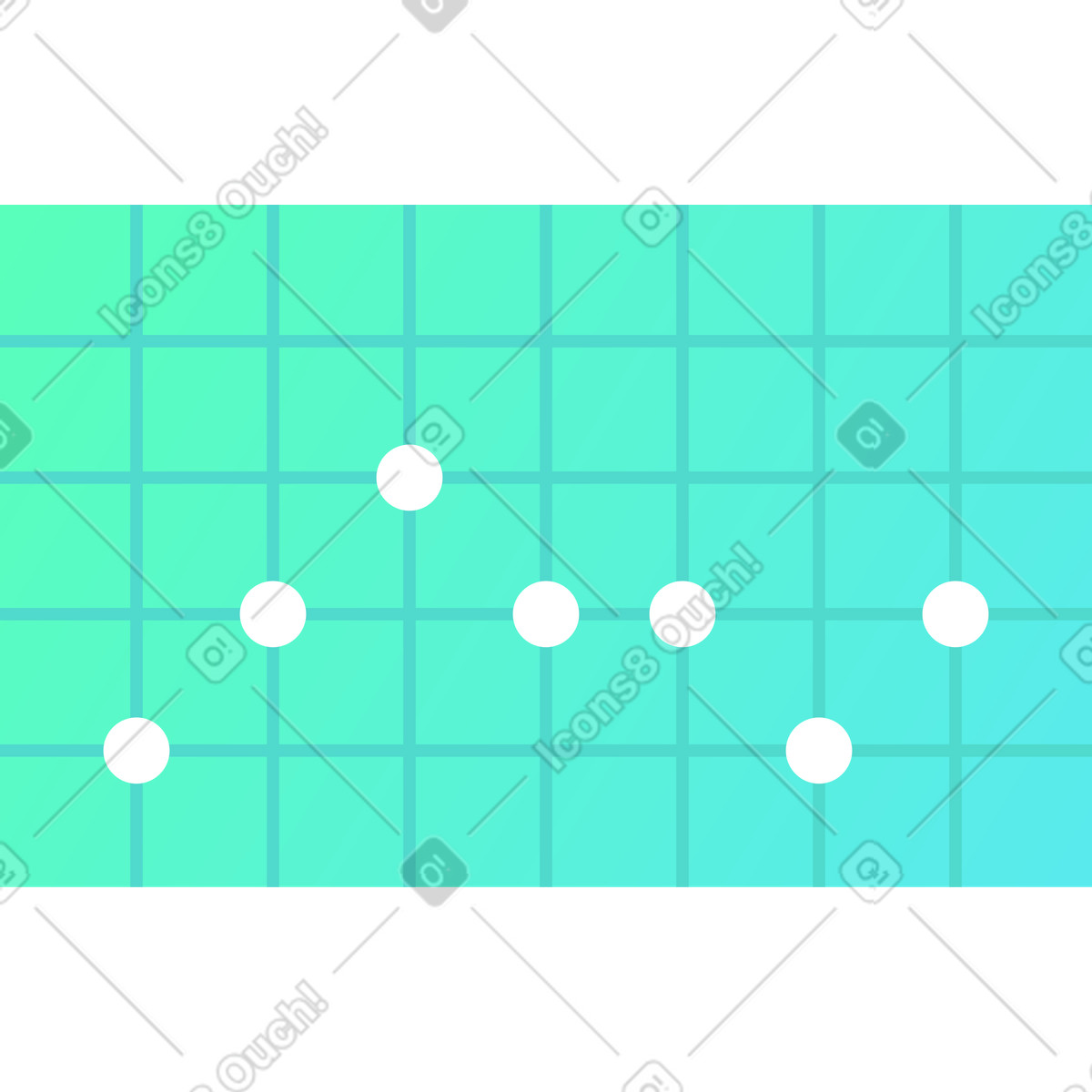 Graph on grid illustration in PNG, SVG