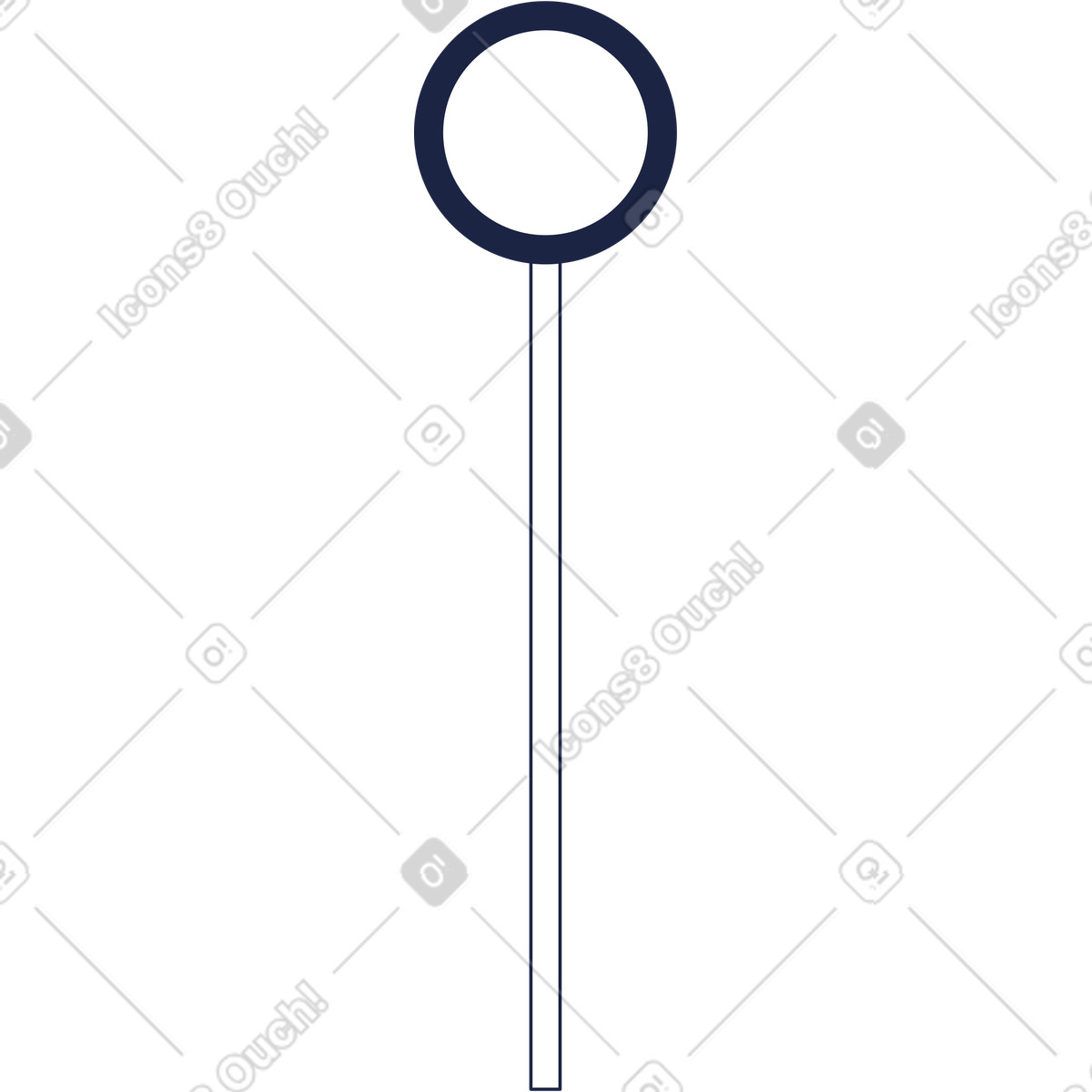 Illustration Panneau de signalisation rond dans le style Urban Line à télécharger aux formats PNG, SVG