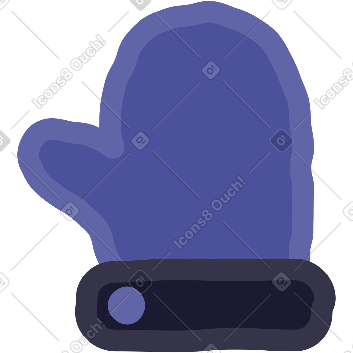 Illustration Mitten dans le style Stripy à télécharger aux formats PNG, SVG