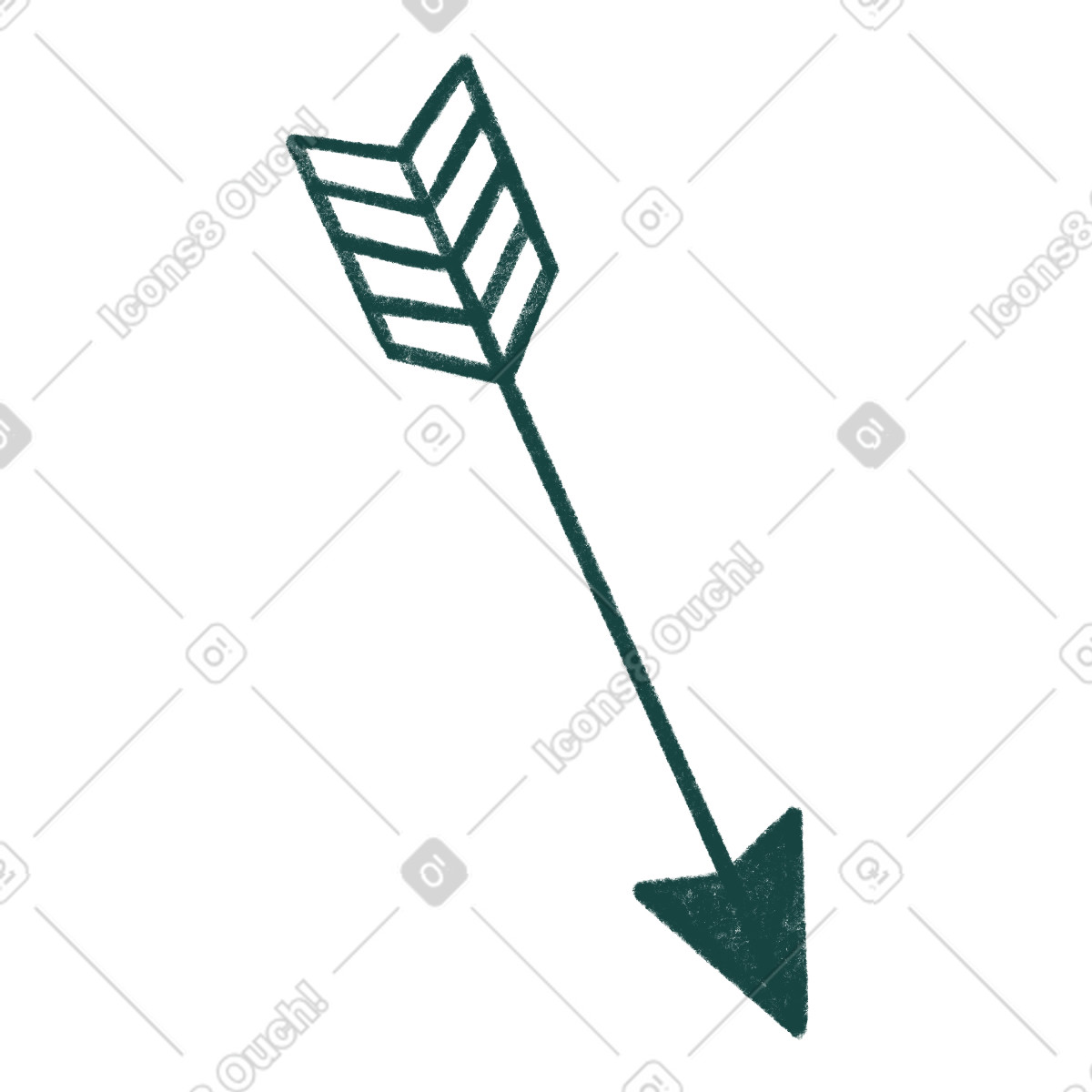Tutti 스타일의 Dark green arrow 일러스트레이션 PNG, SVG 다운로드