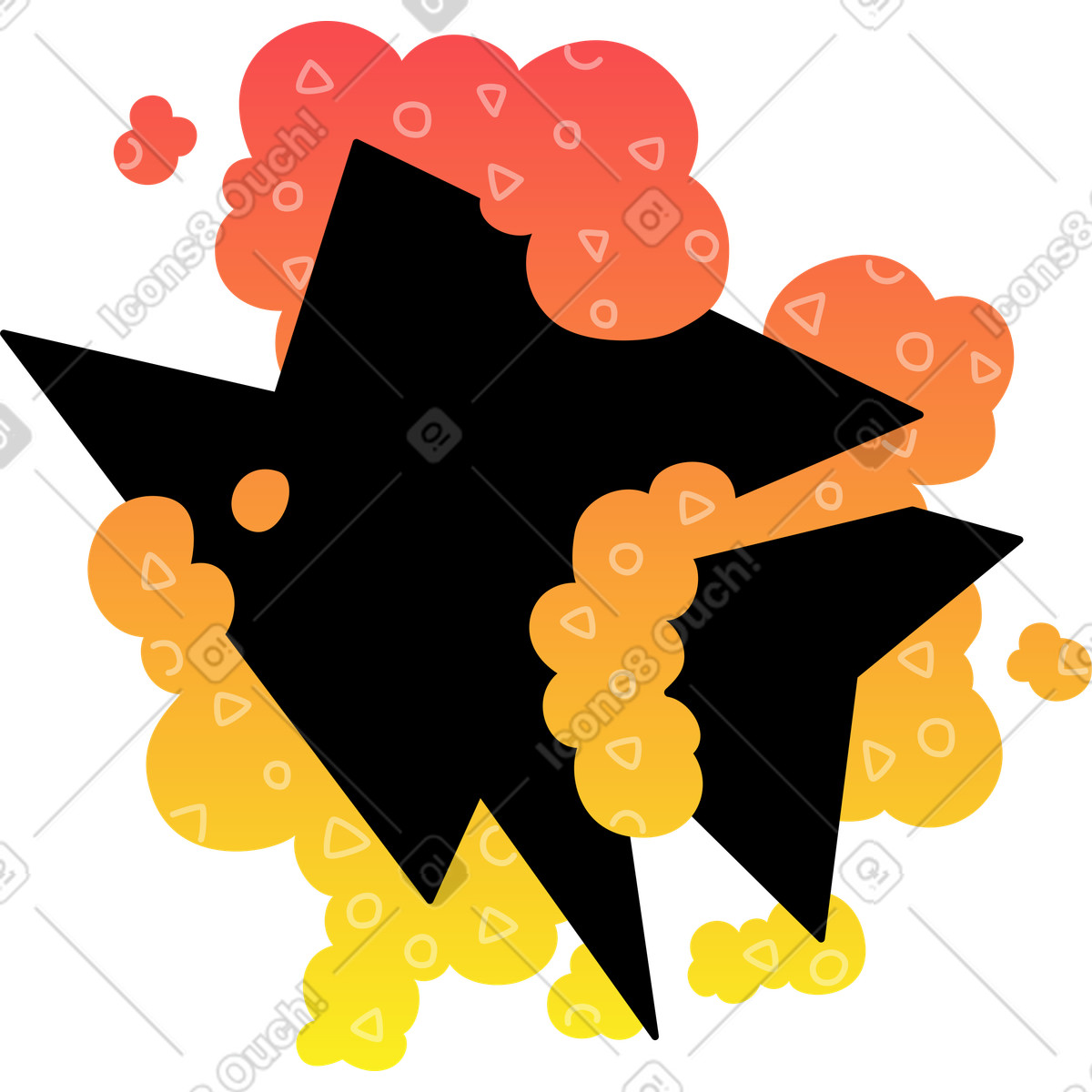 Ilustración Fondo abstracto amarillo rojo en estilo Rocky a descargar en PNG y SVG