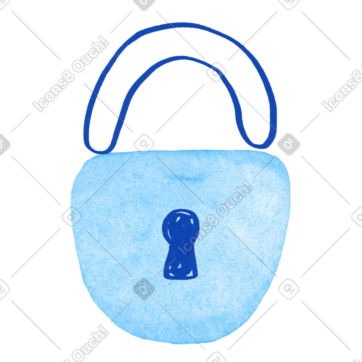 Ilustração de Padlock security symbol with keyhole emphasizing protection and privacy em no estilo Tint para baixar em PNG, SVG