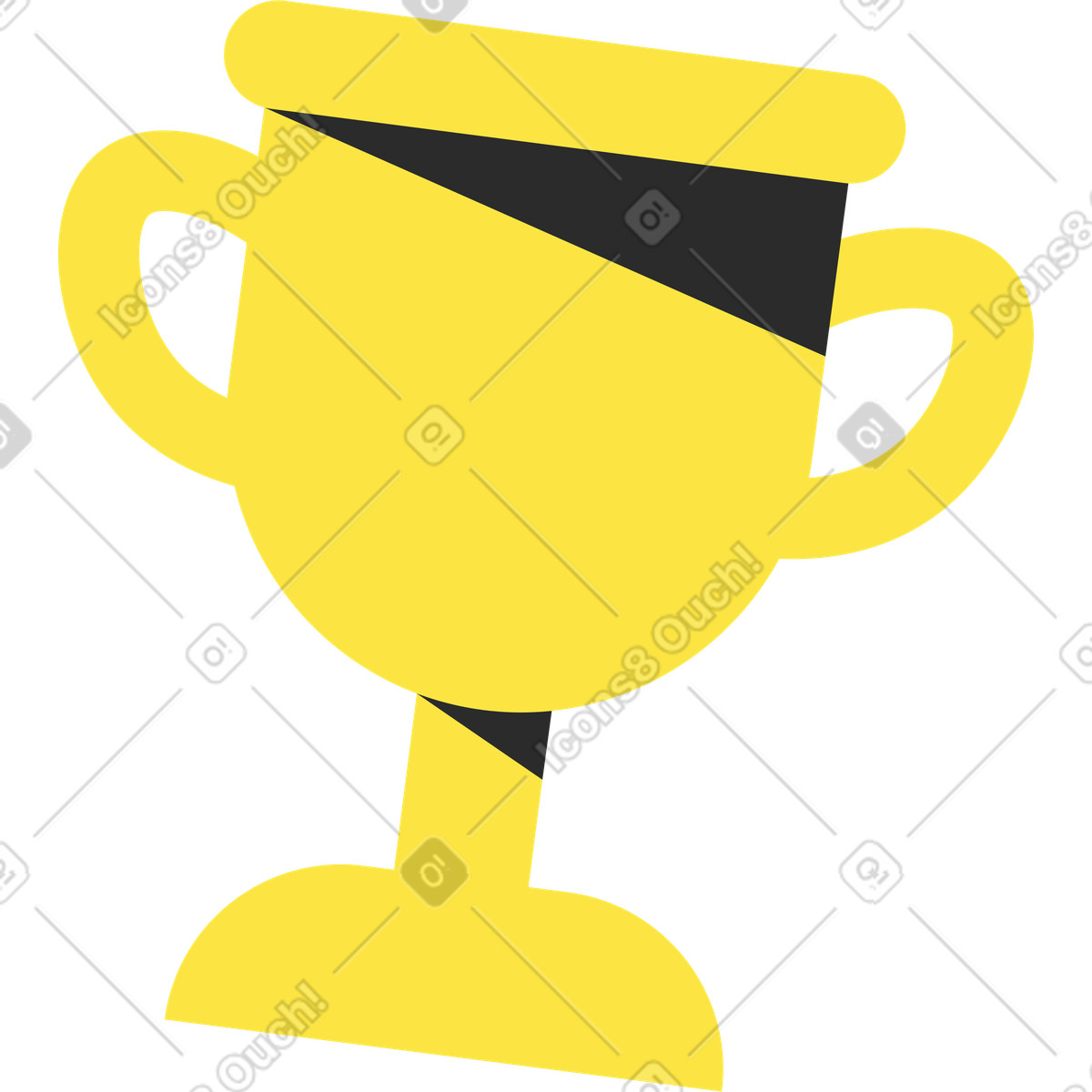 下载 Marginalia 风格的 Yellow champion cup 插画，支持 PNG、SVG 格式