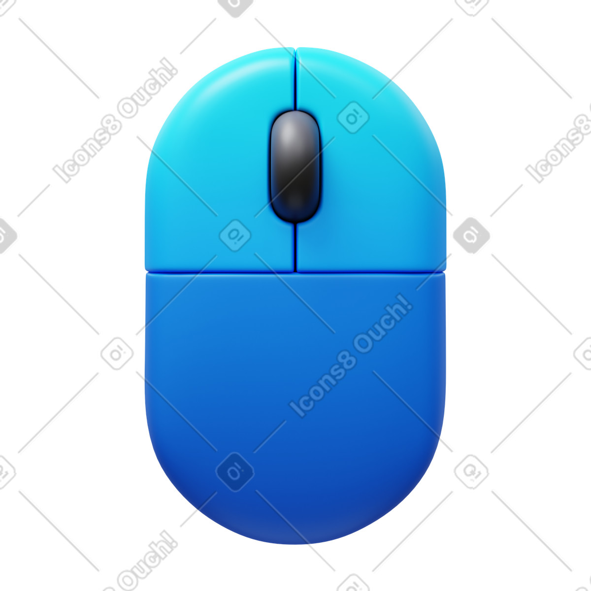 Computer mouse illustration in 3D Fluency style download in PNG, SVG