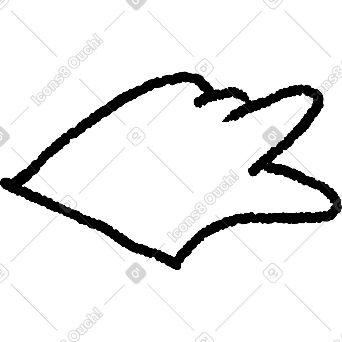 Ilustración Hand outline showing four extended fingers minimal black contour drawing en estilo Chalk a descargar en PNG y SVG