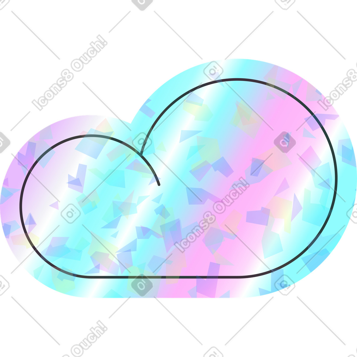 Cloudy illustration featuring a gloomy sky clipart image in PNG SVG GIF