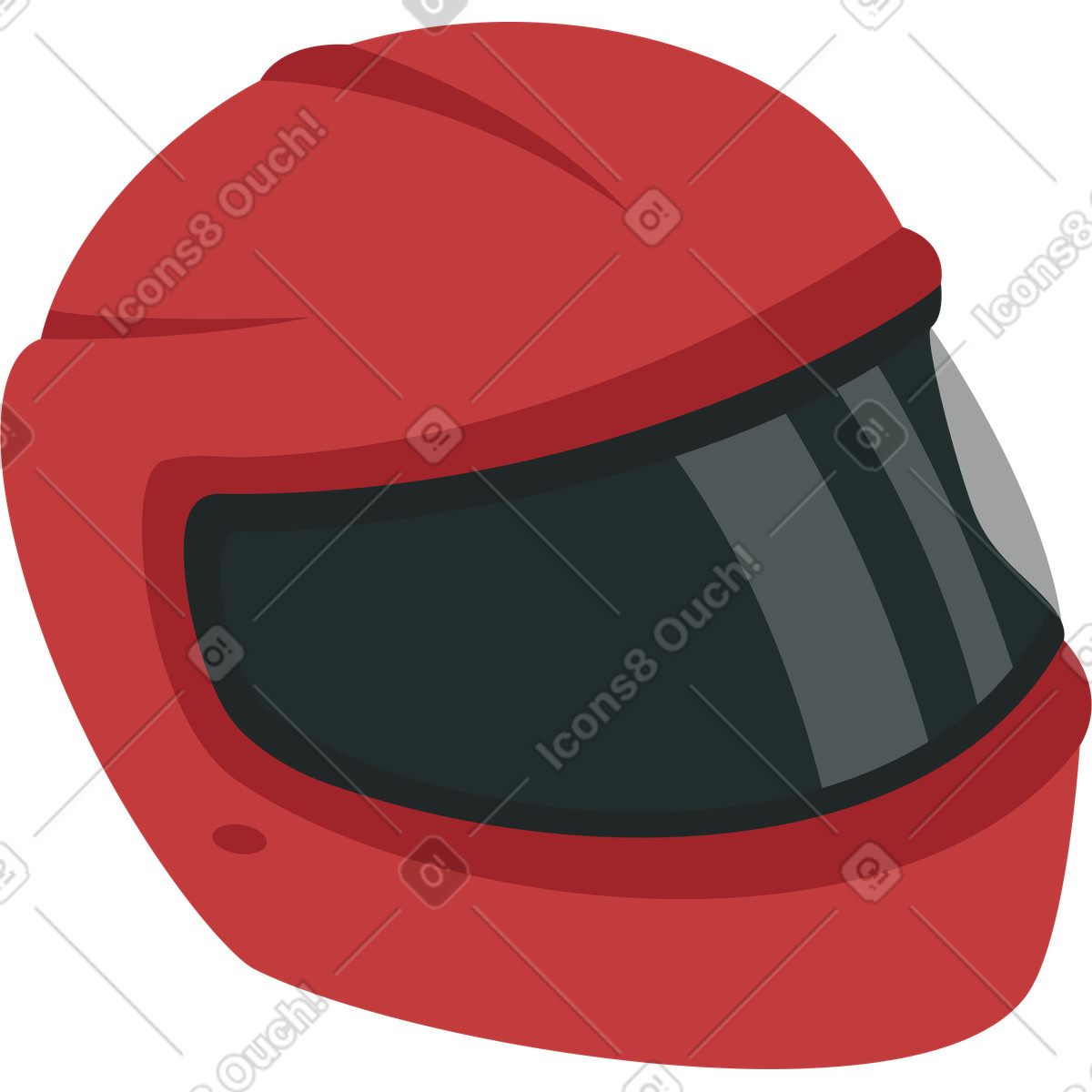 Ilustração de Capacete moto em no estilo Lagom para baixar em PNG, SVG