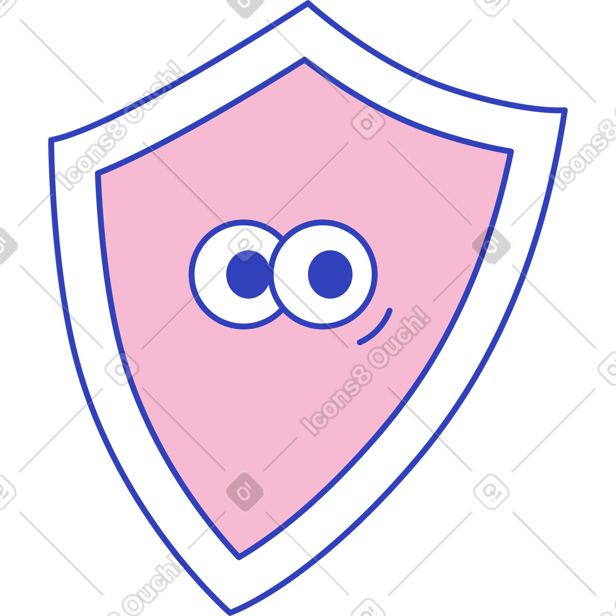 Schild-Illustration im Eyeful-Stil als Download in PNG, SVG