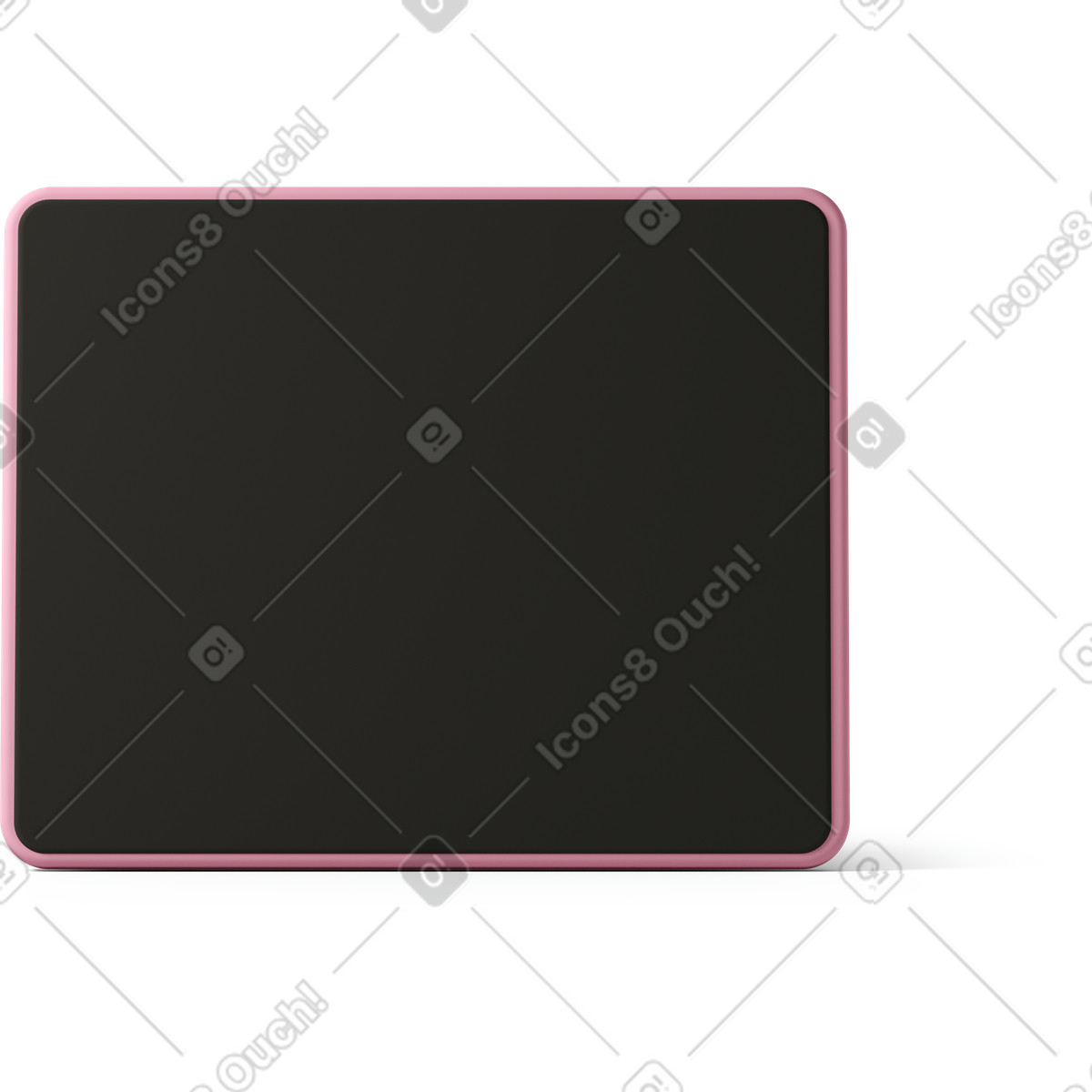 3D Casual life 스타일의 Black tablet screen 일러스트레이션 PNG, SVG 다운로드