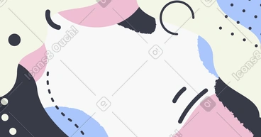 Abstract pastel collage with dashes and dots PNG, SVG