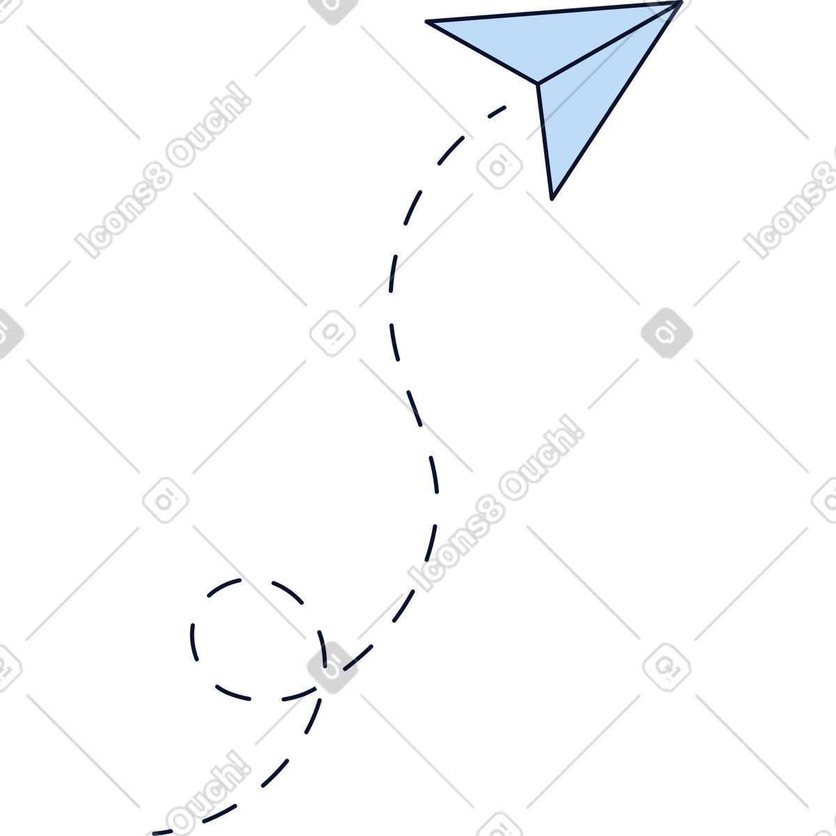 Ilustração de Avião papel em no estilo Flexy para baixar em PNG, SVG