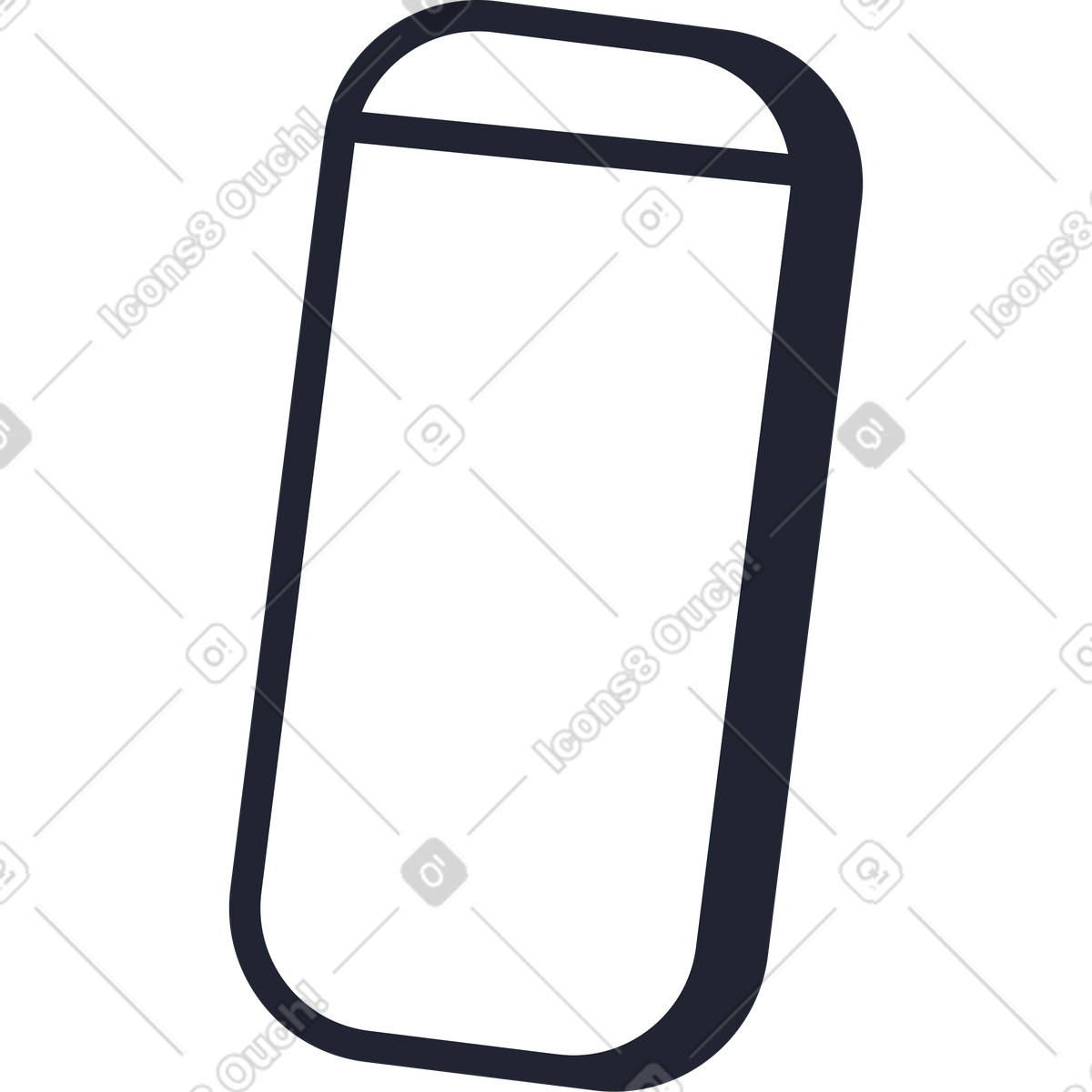 phone illustration showing an empty screen clipart in PNG SVG GIF