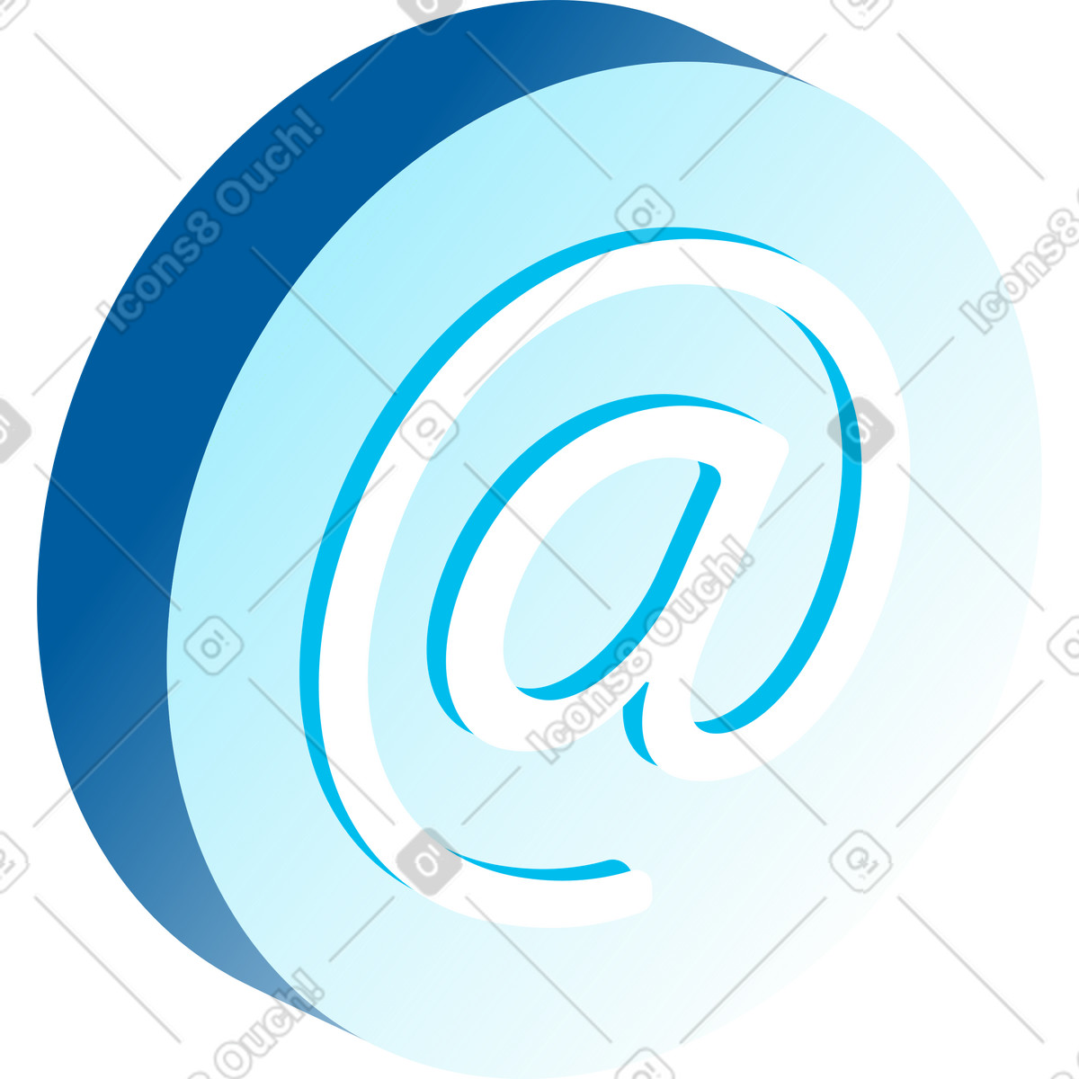 Ilustração de Sinal email em no estilo Icy para baixar em PNG, SVG