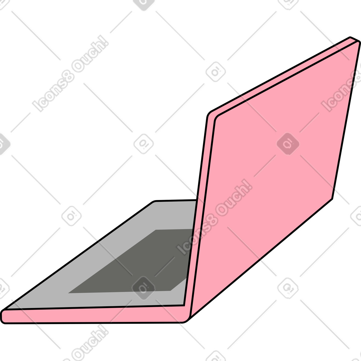 Il computer portatile illustrazione in stile Kindy scarica in PNG, SVG