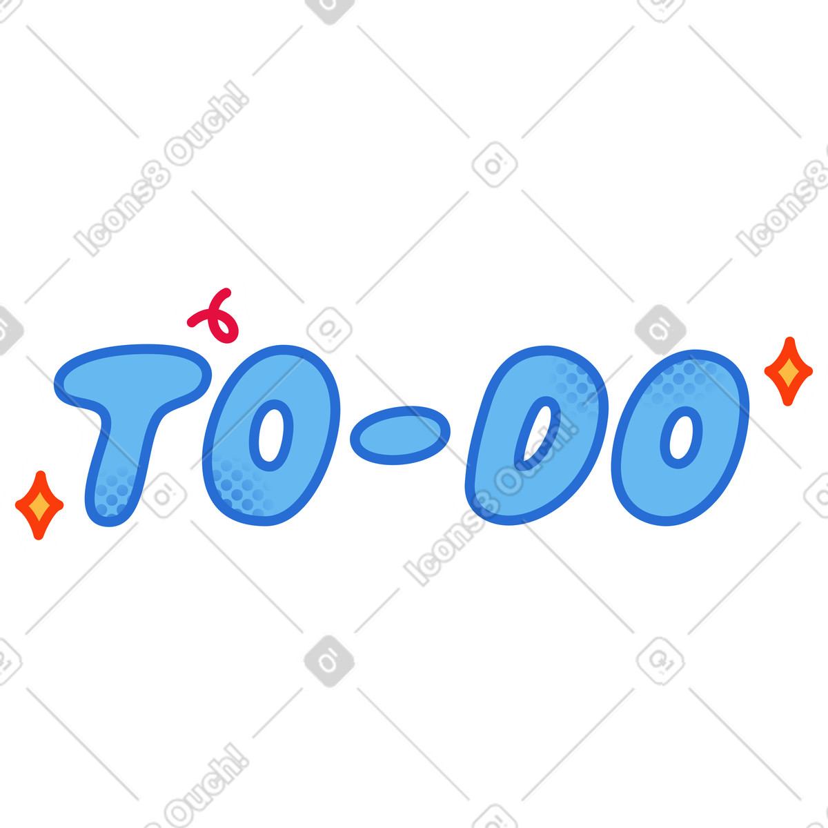 Illustration Texte à faire autocollant dans le style Purrfect télécharger aux formats PNG, SVG