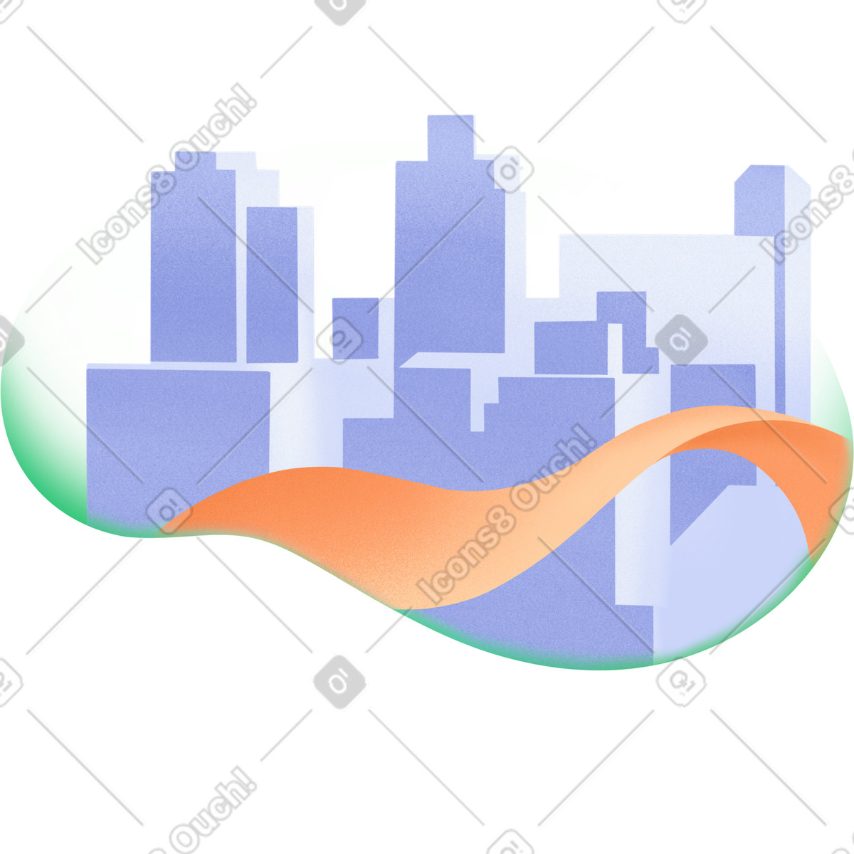 Background city road illustration in Smart style download in PNG, SVG