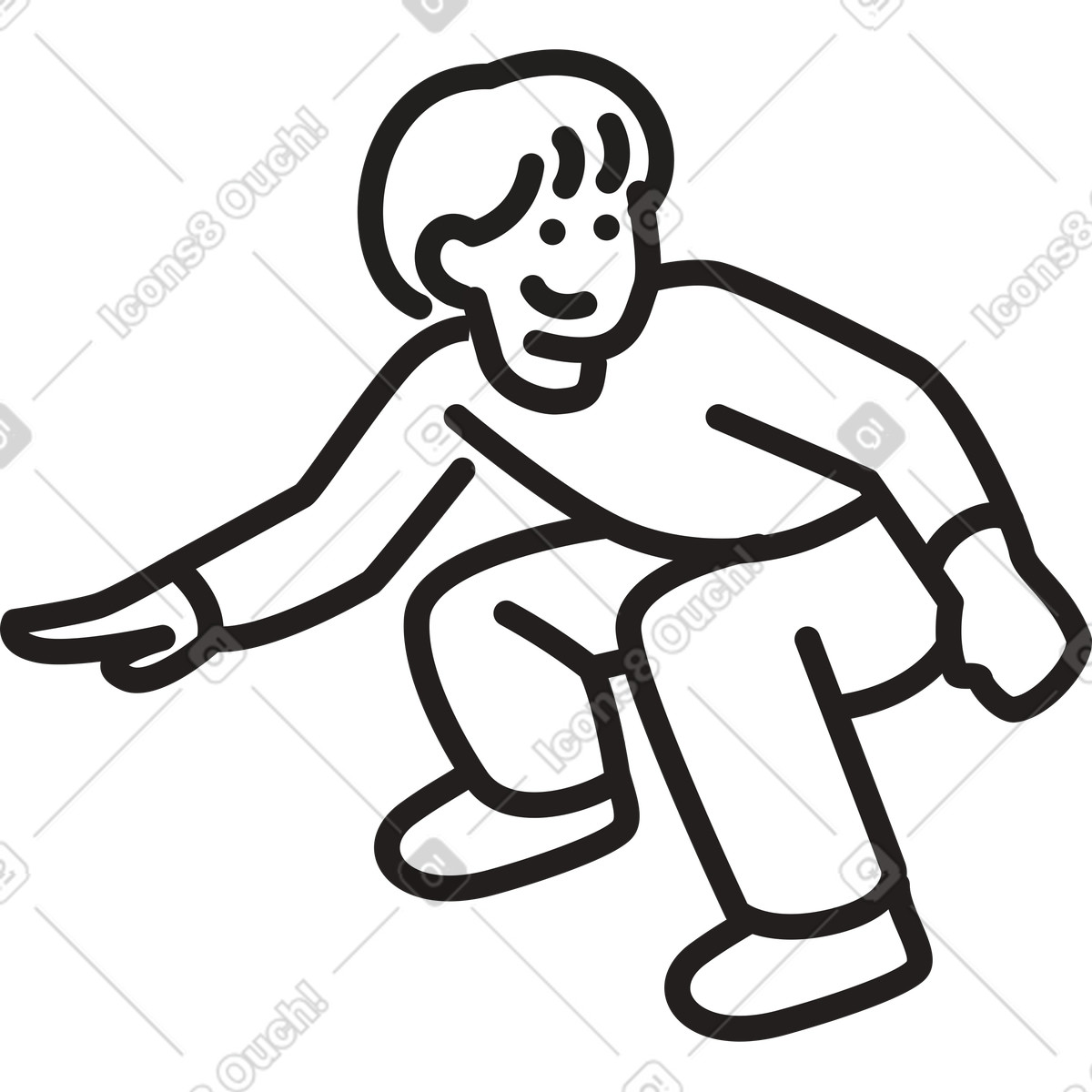 Ilustração de Surfista masculino em no estilo Little para baixar em PNG, SVG