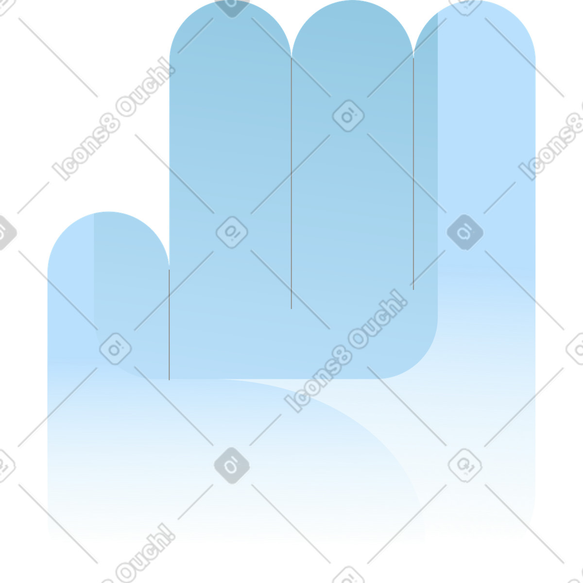 Palmo della mano illustrazione in stile Concept scarica in PNG, SVG