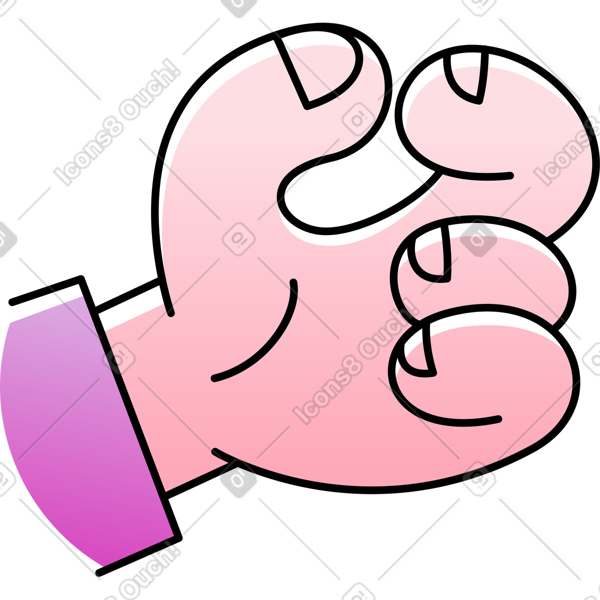 Mano che tiene qualcosa illustrazione in stile Pocus scarica in PNG, SVG