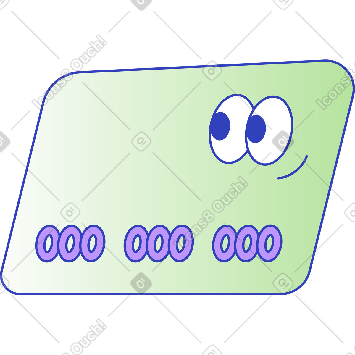 Credit card illustration in Eyeful style download in PNG, SVG