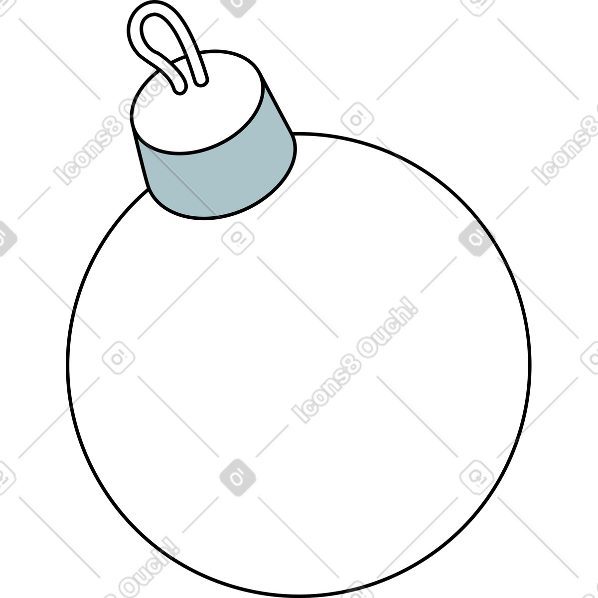 Ilustração de Bola natal em no estilo Isometric para baixar em PNG, SVG