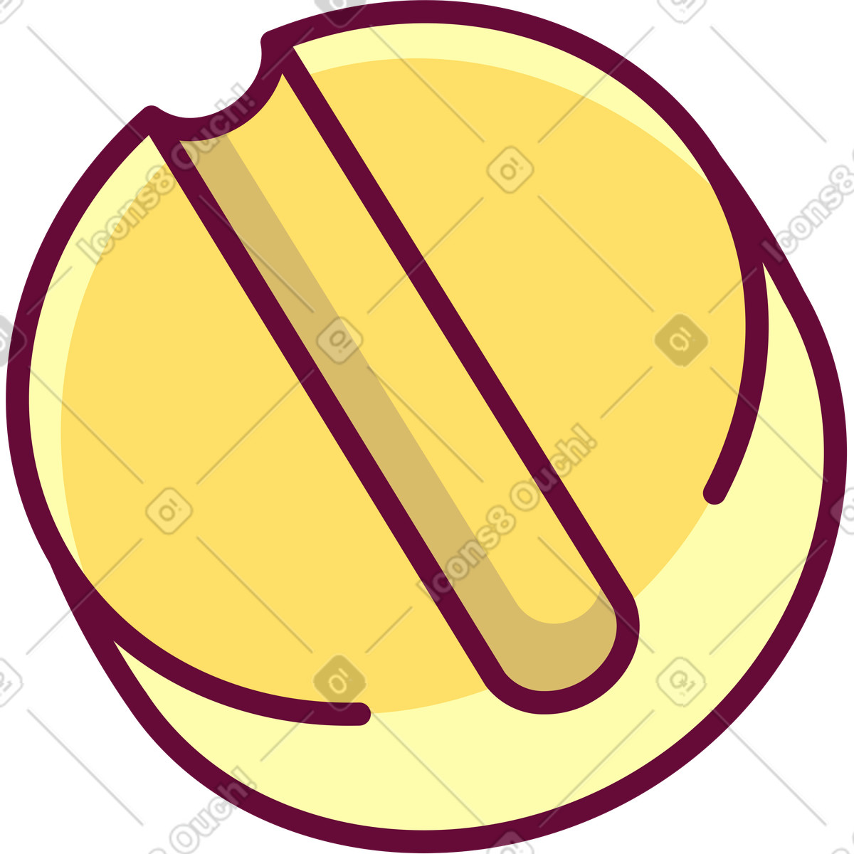 Handy 스타일의 Yellow round pill 일러스트레이션 PNG, SVG 다운로드