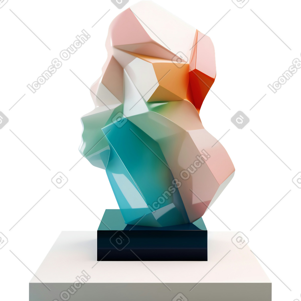 Ilustração de Pilha formas coloridas abstratas em no estilo 3D Construction para baixar em PNG, SVG