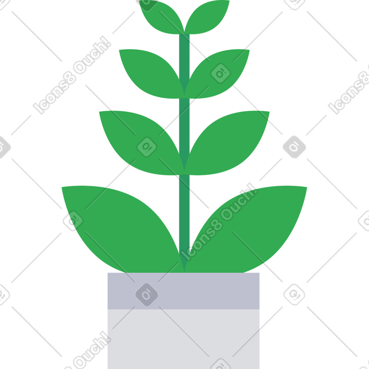 Ilustración Planta en estilo Jaconda a descargar en PNG y SVG