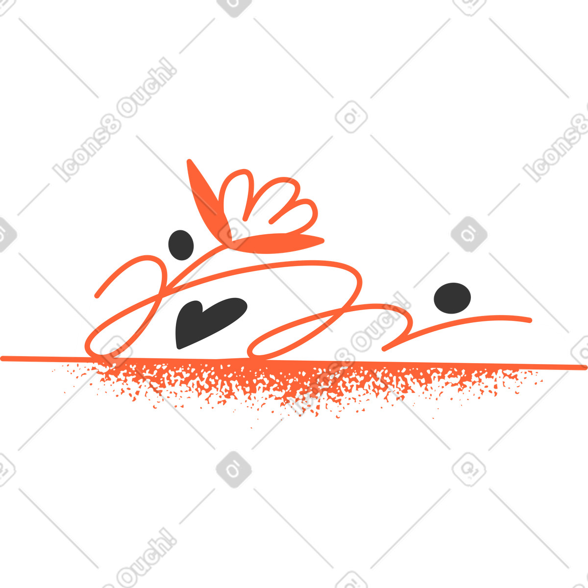 Plants composition illustration in PNG, SVG