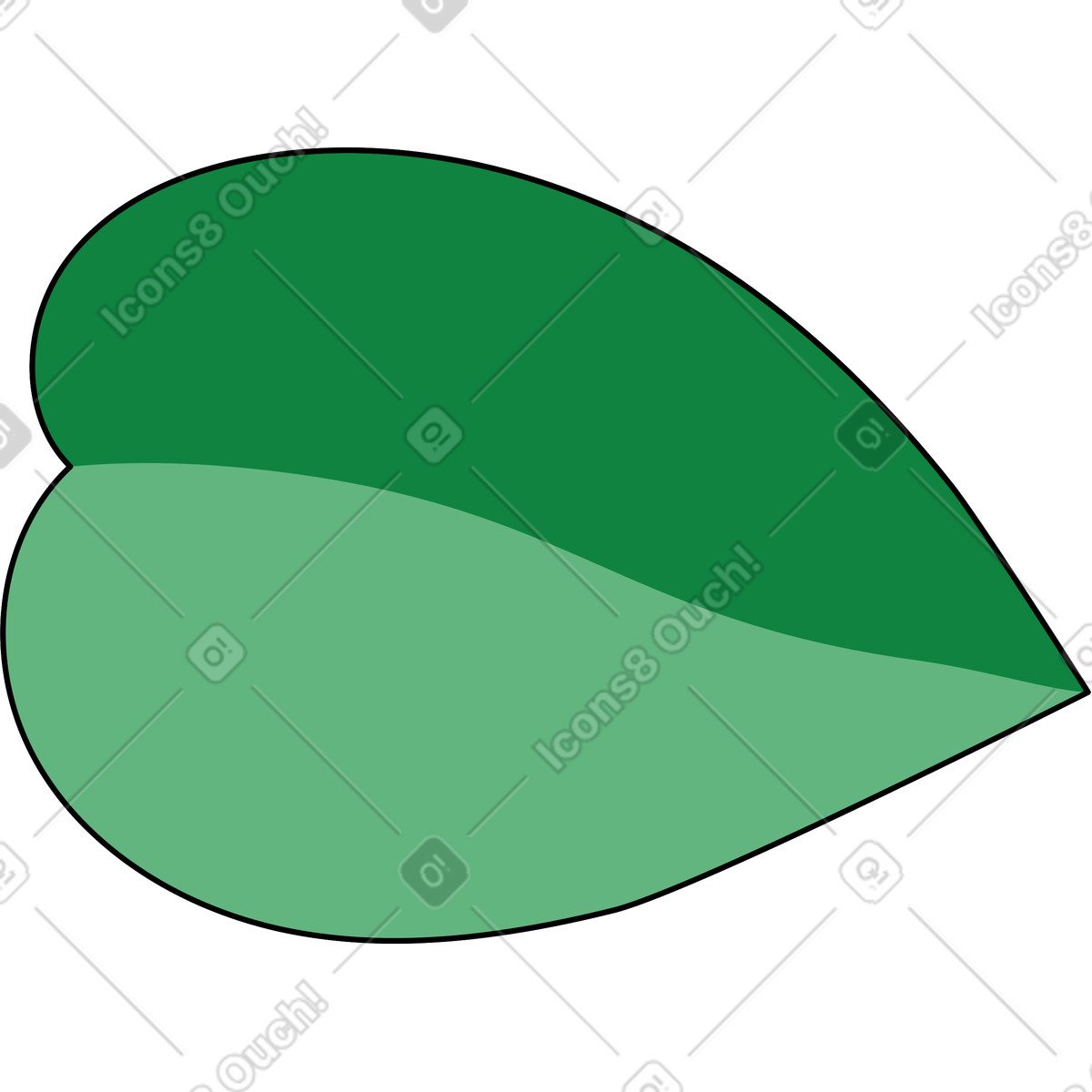 Ilustração de Folha em no estilo Surr para baixar em PNG, SVG