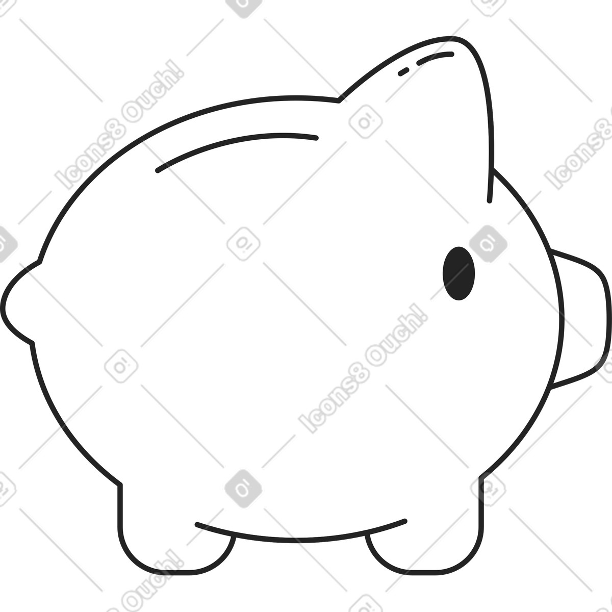 Ilustración Caja de dinero en estilo Sammy Line a descargar en PNG y SVG