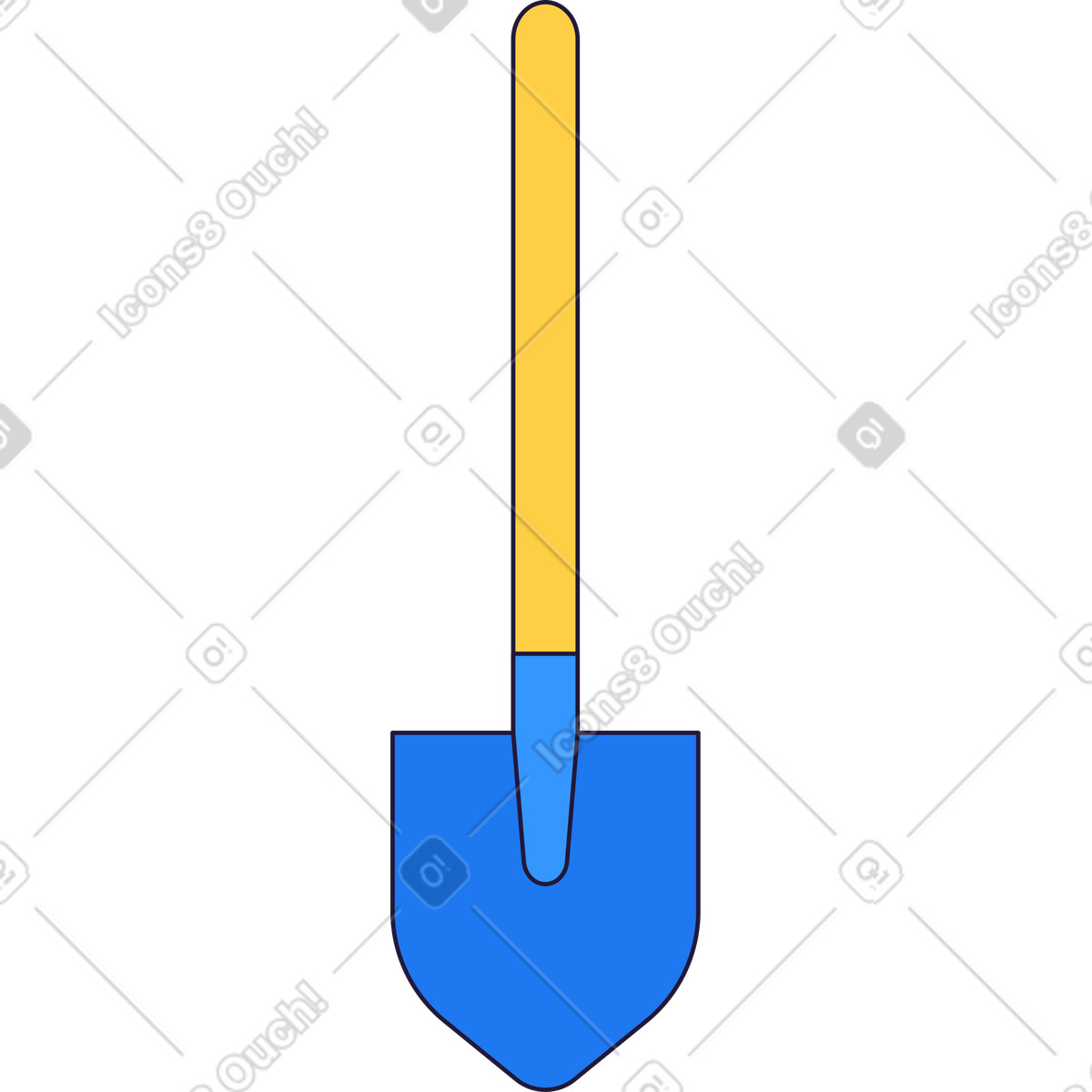 Ilustração de Pá em no estilo Conifer para baixar em PNG, SVG