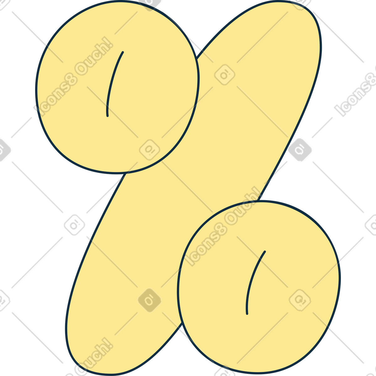 Percent sign illustration in PNG, SVG