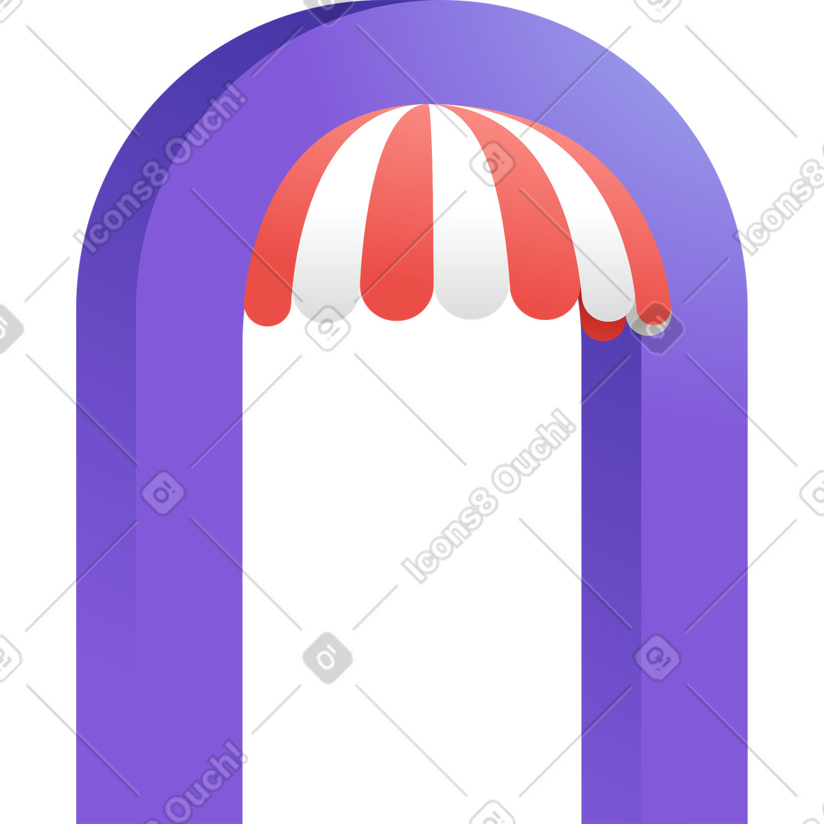 Illustration Arc avec auvent dans le style Levels à télécharger aux formats PNG, SVG