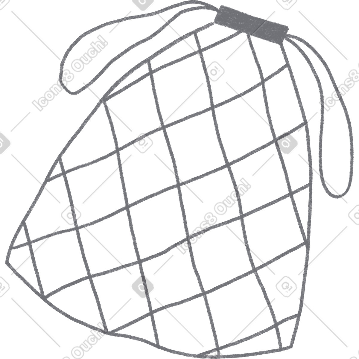 Ilustración Cotton reusable mesh bag en estilo Tutti a descargar en PNG y SVG
