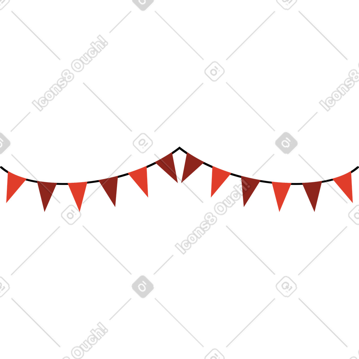 Ilustración Guirnalda en estilo Burgundy a descargar en PNG y SVG