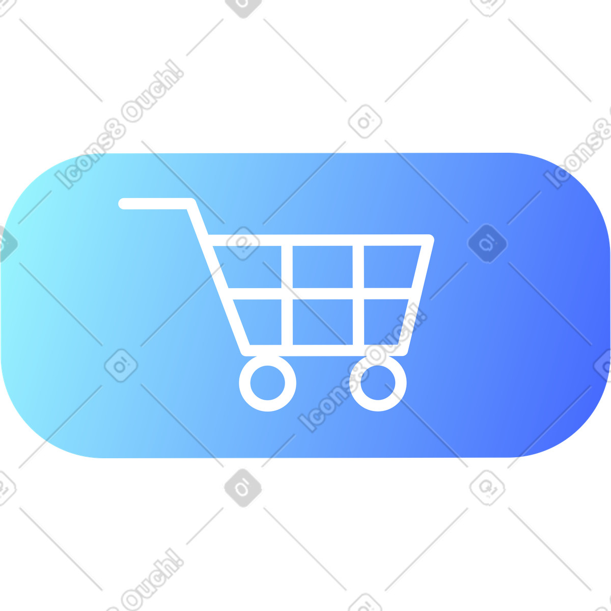 下载 Azure 风格的 超市手推车图标 插画，支持 PNG、SVG 格式