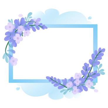 A rectangular frame is filled with vibrant lavender flowers in full bloom. The lavender flowers are arranged densely within the frame, showcasing their rich purple hues and delicate green stems. Behind the frame is a calming blue sky that transitions from a light blue near the horizon to a deeper blue higher up. The overall composition creates a tranquil and peaceful atmosphere, emphasizing the beauty of the lavender against the serene backdrop of the sky.