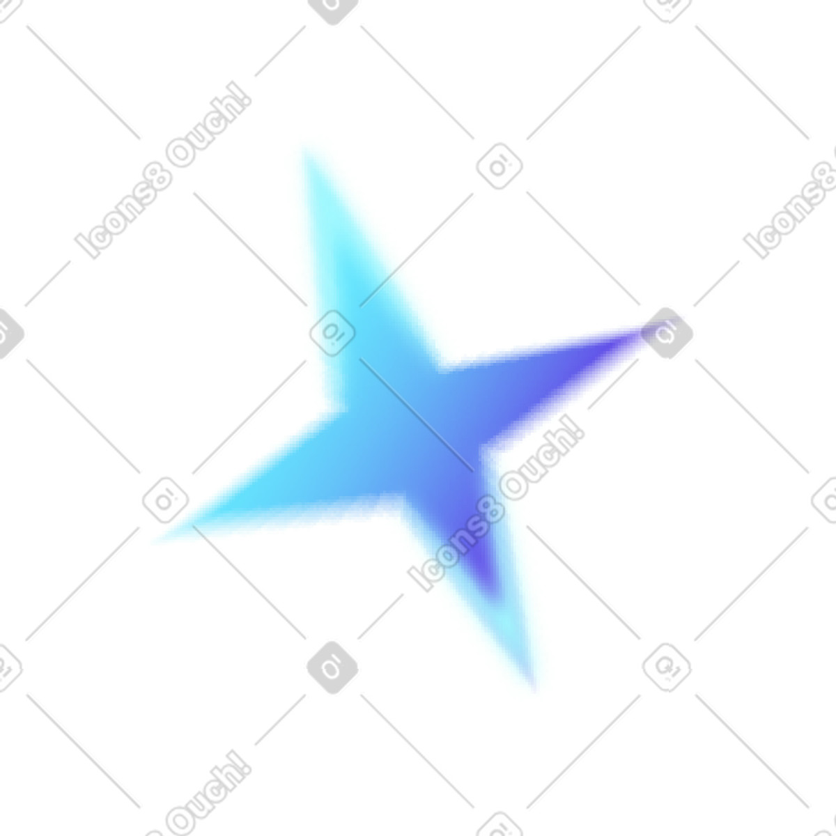 Burst スタイルの Blue star のイラストをPNG、SVG形式でダウンロード
